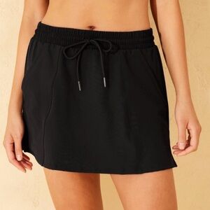 Shade & Shore High Waist Swim Board Skirt black